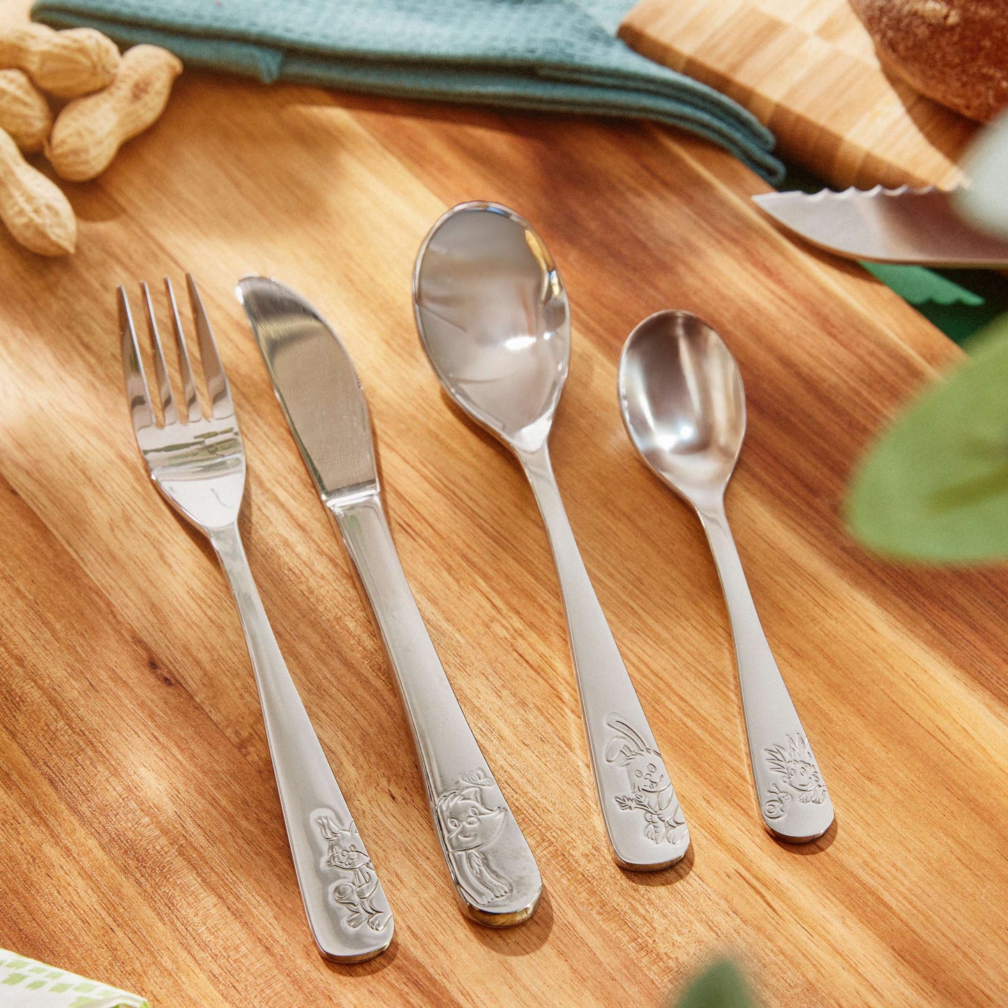 WALDFREUNDE children's cutlery set 4-piece