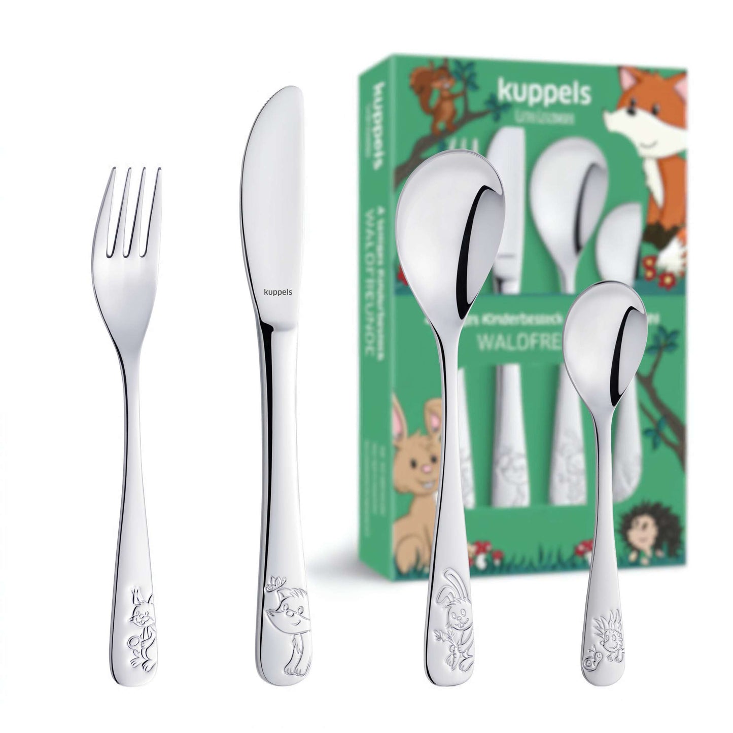 WALDFREUNDE Kinderbesteck Set 4-teilig - kuppels-home.de
