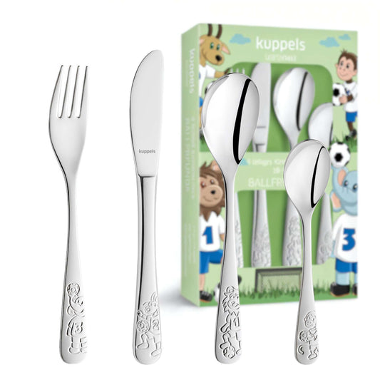 FUßBALLFREUNDE Kinderbesteck Set 4-teilig - kuppels-home.de