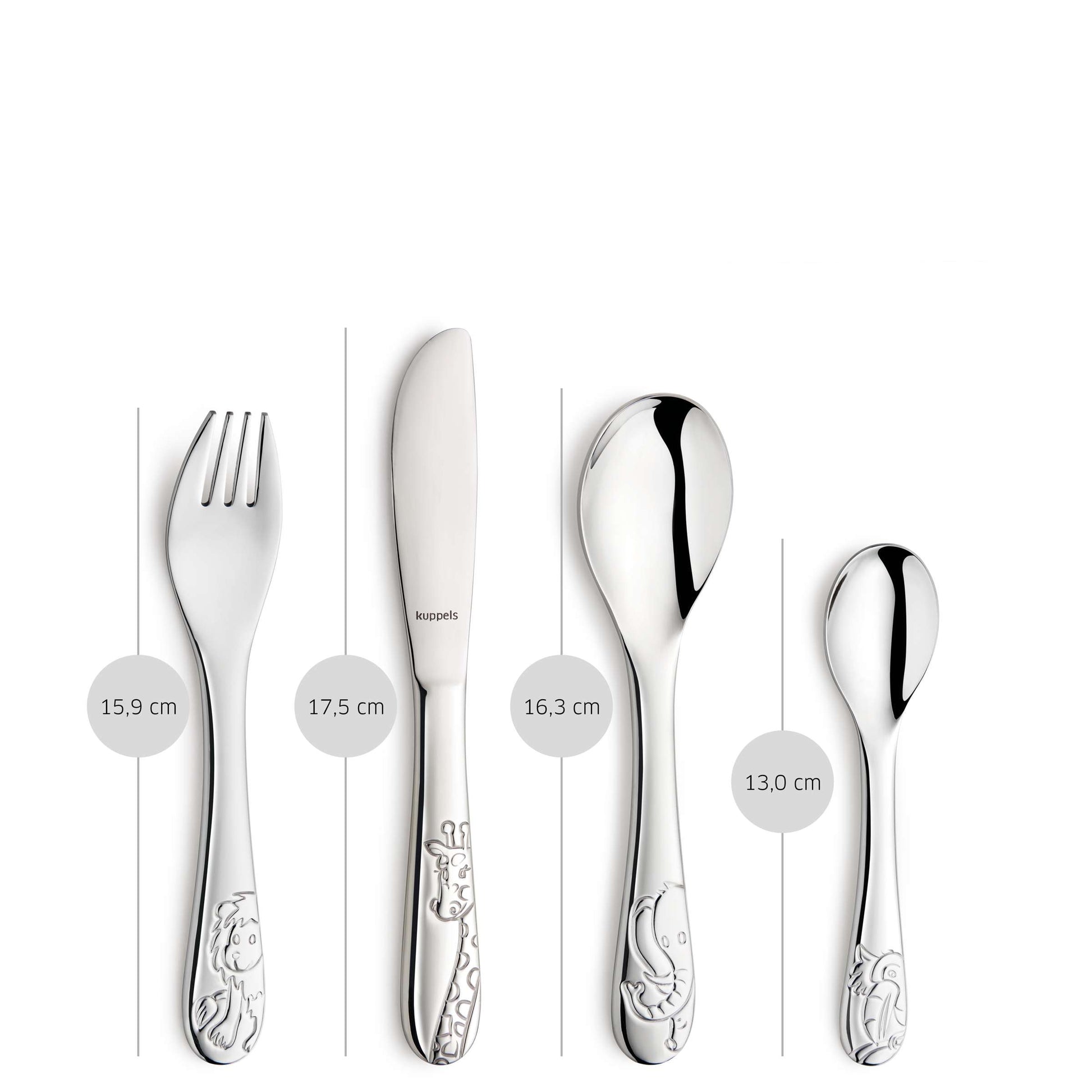 DSCHUNGELTIERE Kinderbesteck Set 4-teilig - kuppels-home.de