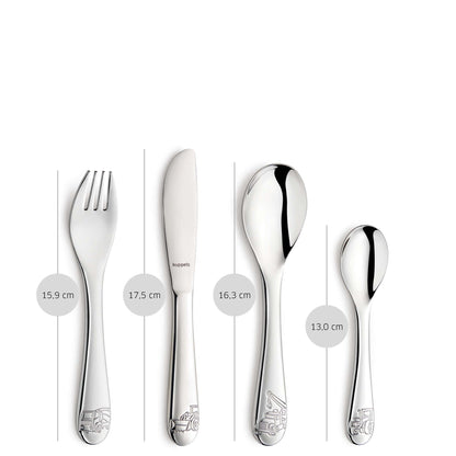 BAUSTELLENHELDEN Kinderbesteck Set 4-teilig - kuppels-home.de