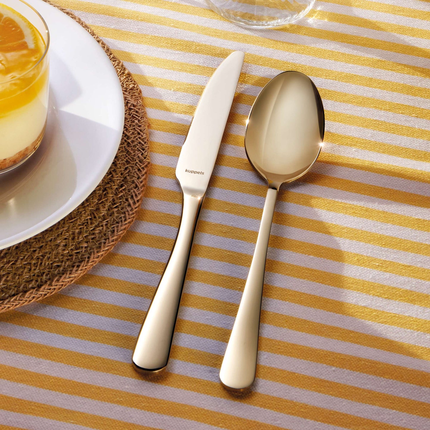 DELIA cutlery set 30-piece PVD champagne