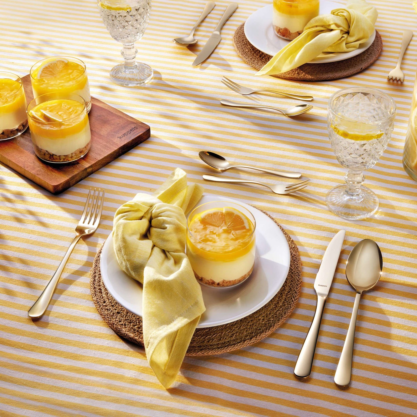 DELIA cutlery set 30-piece PVD champagne