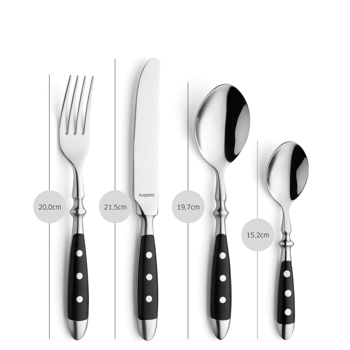 COUNTRY Besteckset 24-teilig schwarz