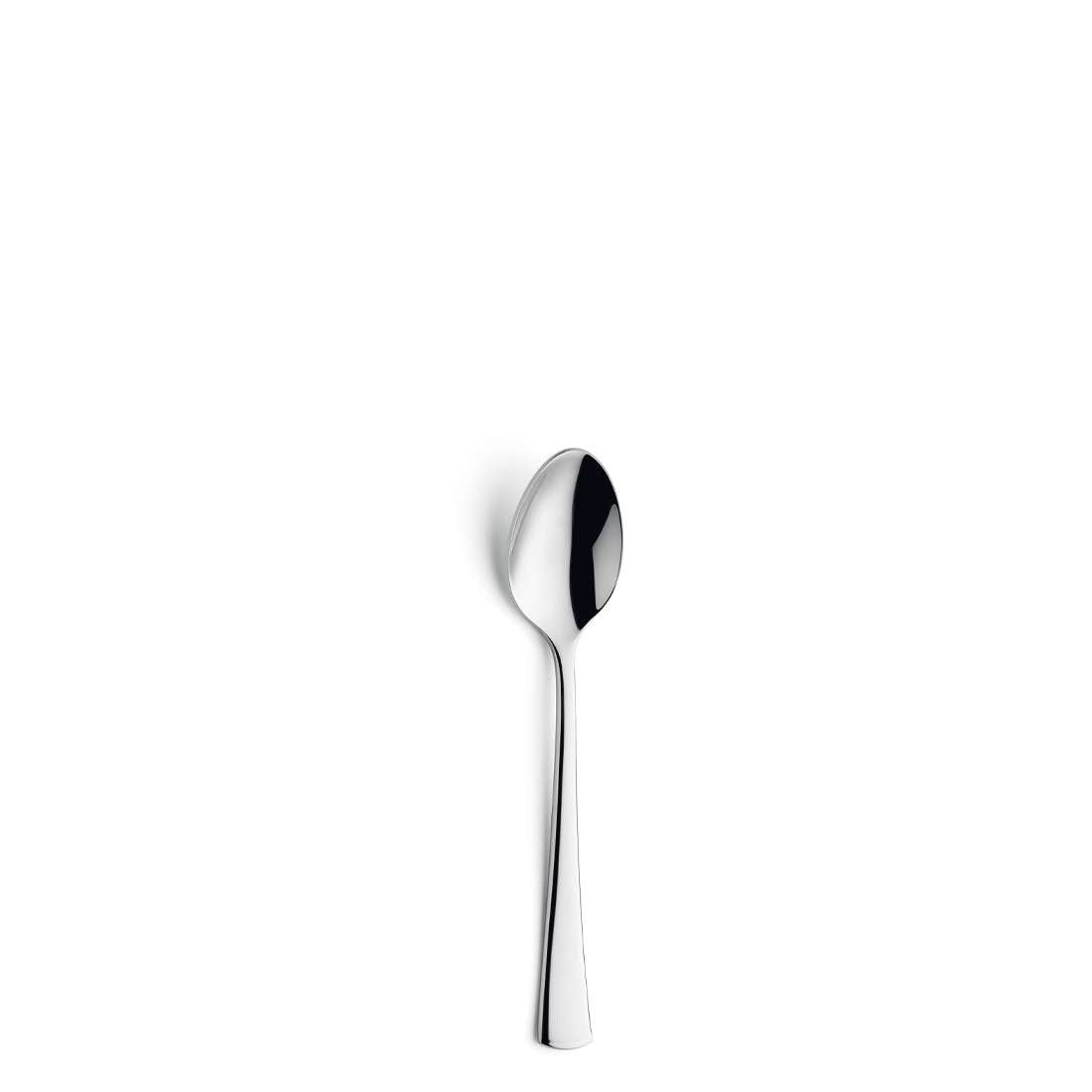 Auf weißem Hintergrund ist ein Edelstahllöffel aus dem Kuppels FLAIR Besteckset 60-teilig, gefertigt aus hochwertigem Edelstahl 18/10 mit schlichtem, modernem Design, abgebildet.
