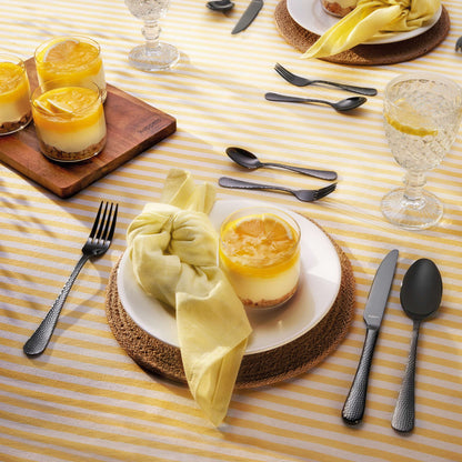 CRYSTAL Besteckset 30-teilig PVD schwarz - kuppels-home.de