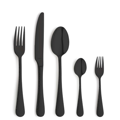 CRYSTAL Besteckset 30-teilig PVD schwarz - kuppels-home.de