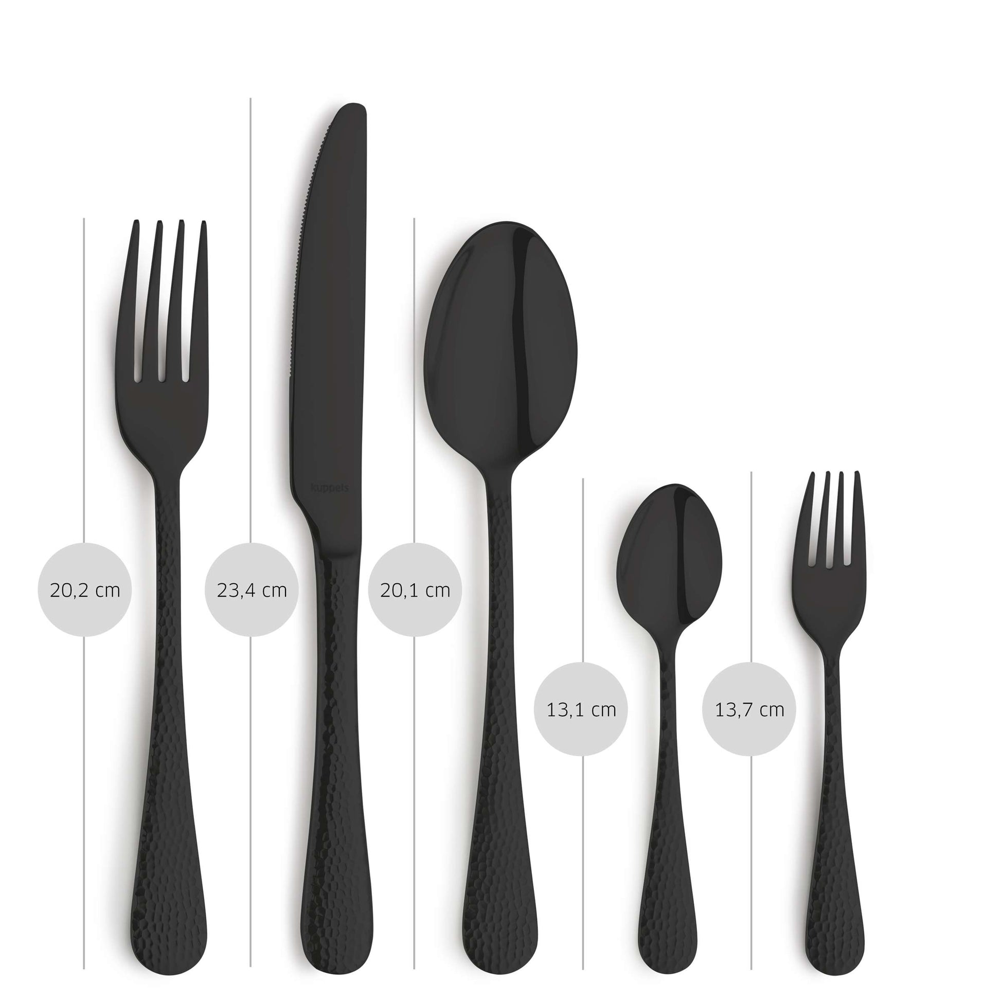 CRYSTAL Besteckset 30-teilig PVD schwarz - kuppels-home.de