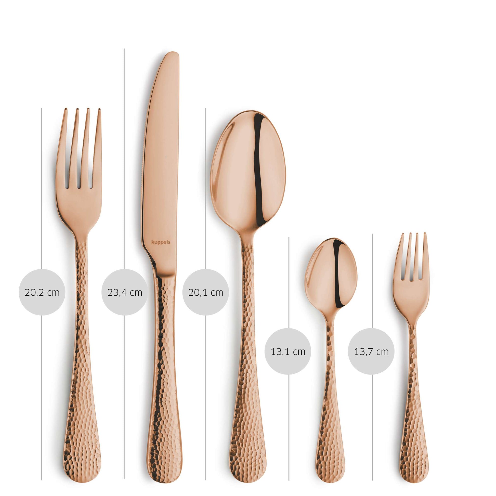 CRYSTAL Besteckset 30-teilig PVD rosé - kuppels-home.de