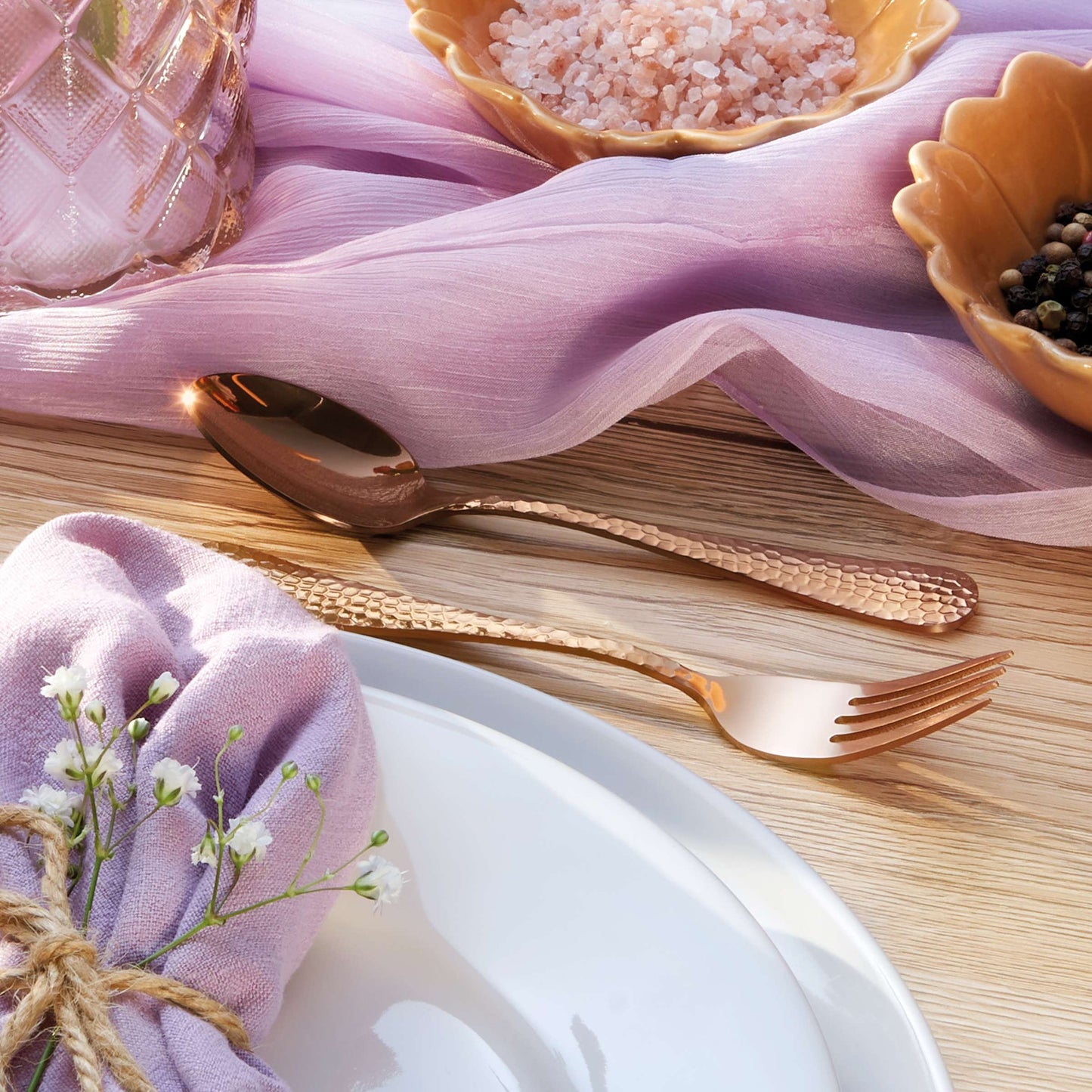 CRYSTAL Besteckset 30-teilig PVD rosé