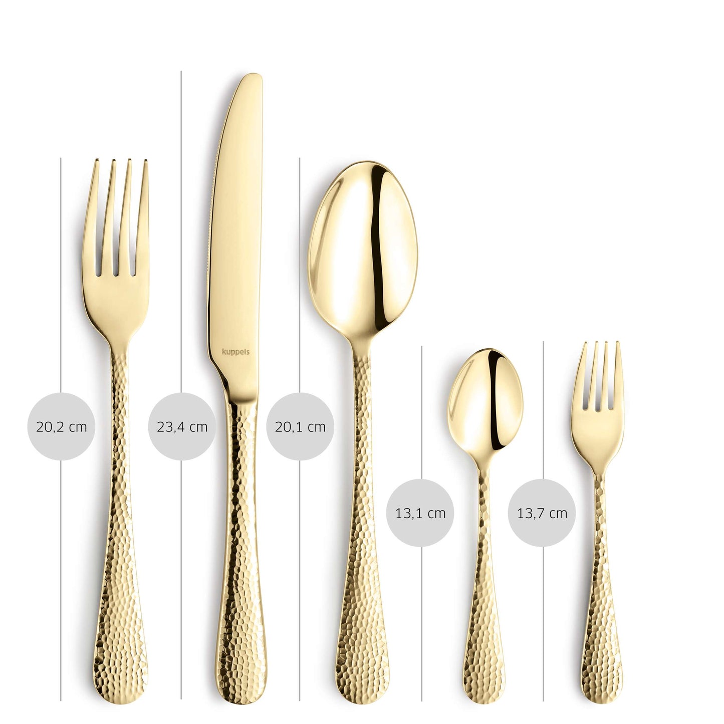 CRYSTAL Besteckset 30-teilig PVD champagner - kuppels-home.de