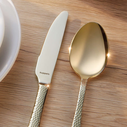 CRYSTAL Besteckset 30-teilig PVD champagner - kuppels-home.de