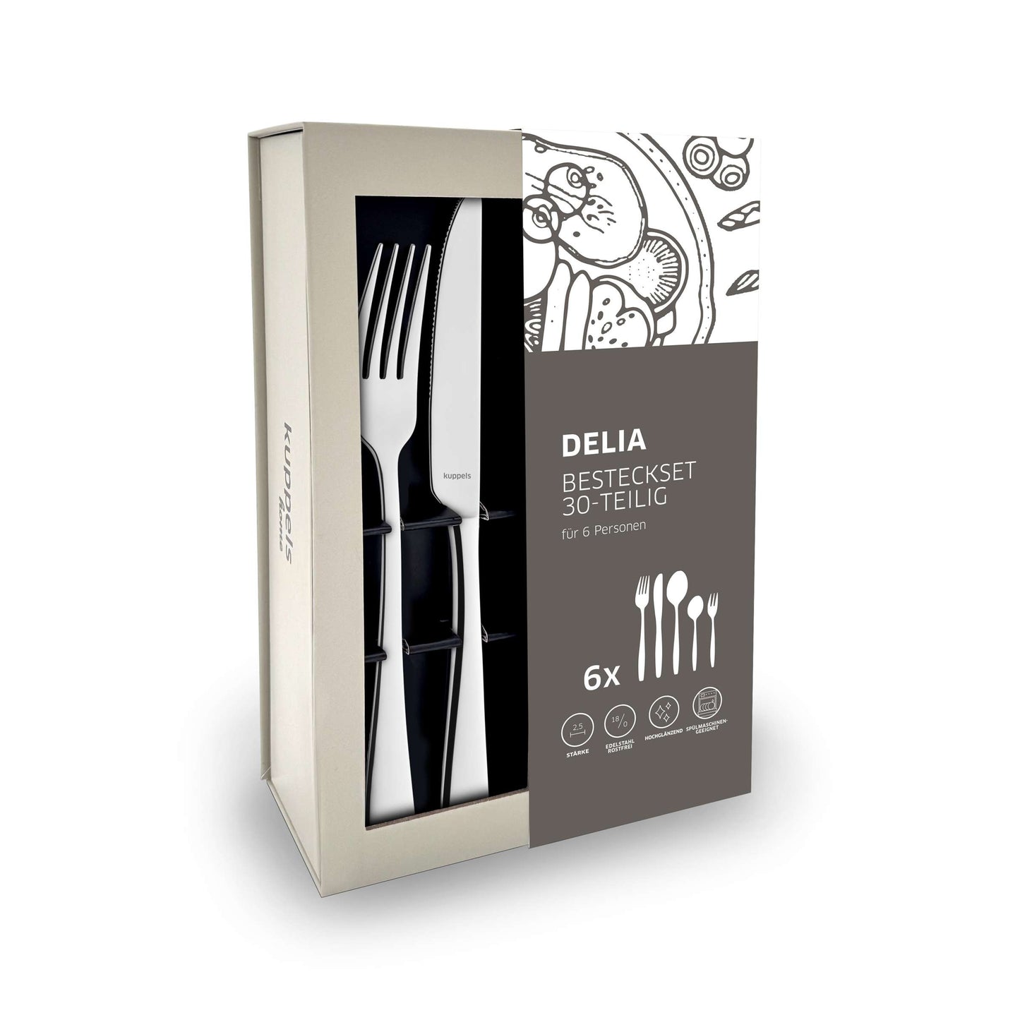 DELIA cutlery set 30-piece