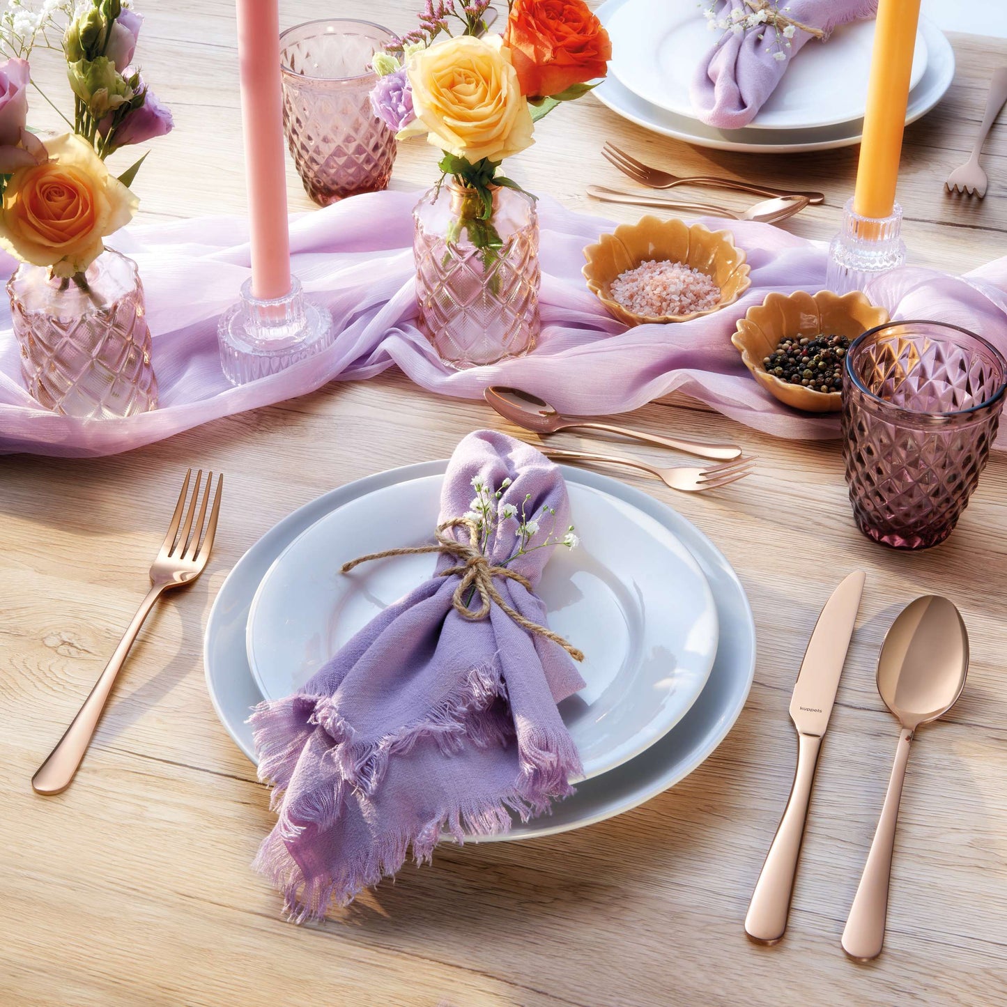 DELIA cutlery set 30-piece PVD rose