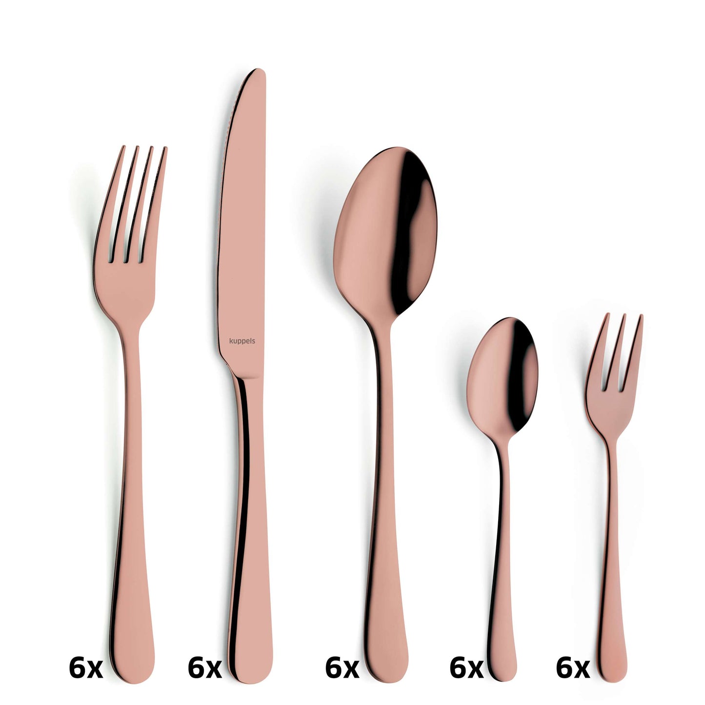DELIA cutlery set 30-piece PVD rose
