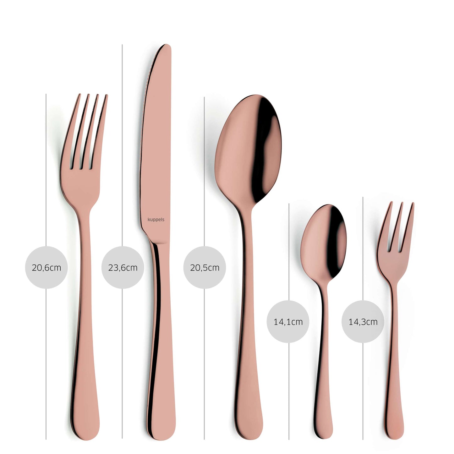 DELIA cutlery set 30-piece PVD rose