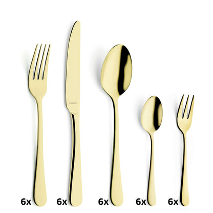 DELIA Besteckset 30-teilig PVD champagner - kuppels-home.de