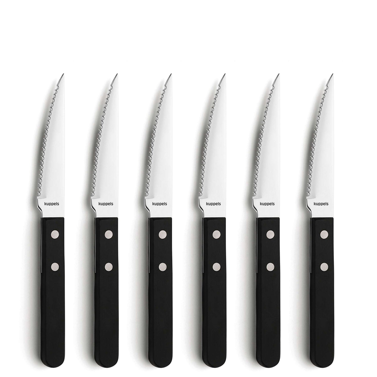 FILET steak knife set 6-piece black