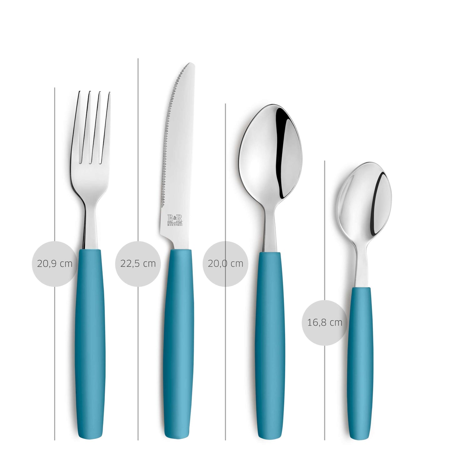 VALOA cutlery set 16 pieces petrol