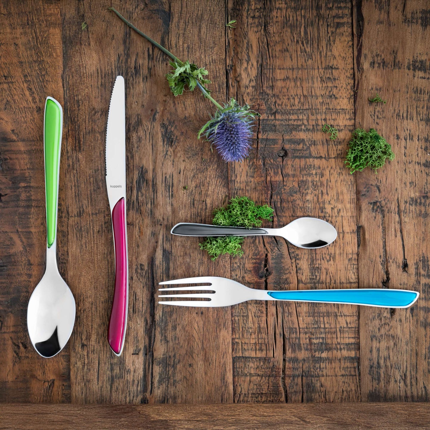 PRISMA cutlery set 24-piece dark grey