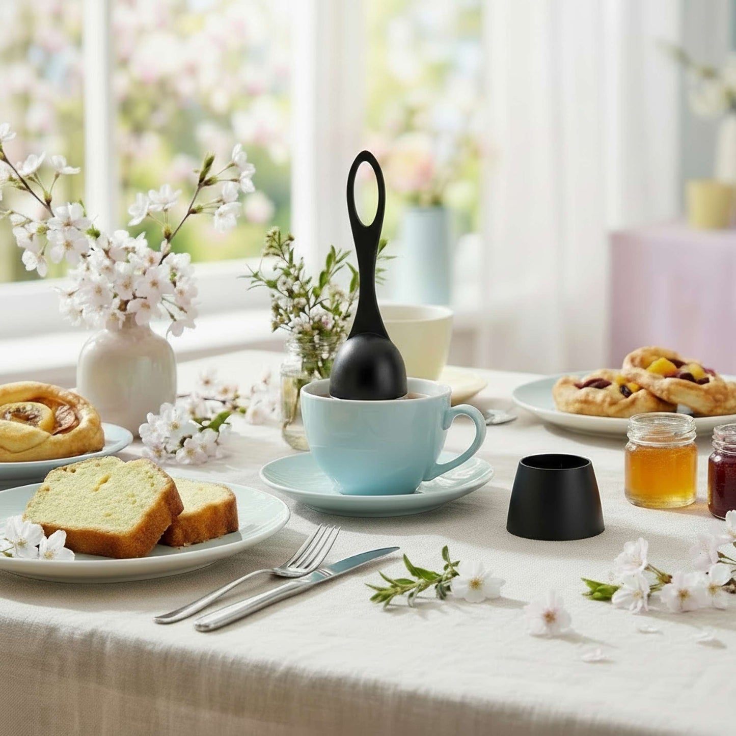 TEA TIME tea infuser with stand