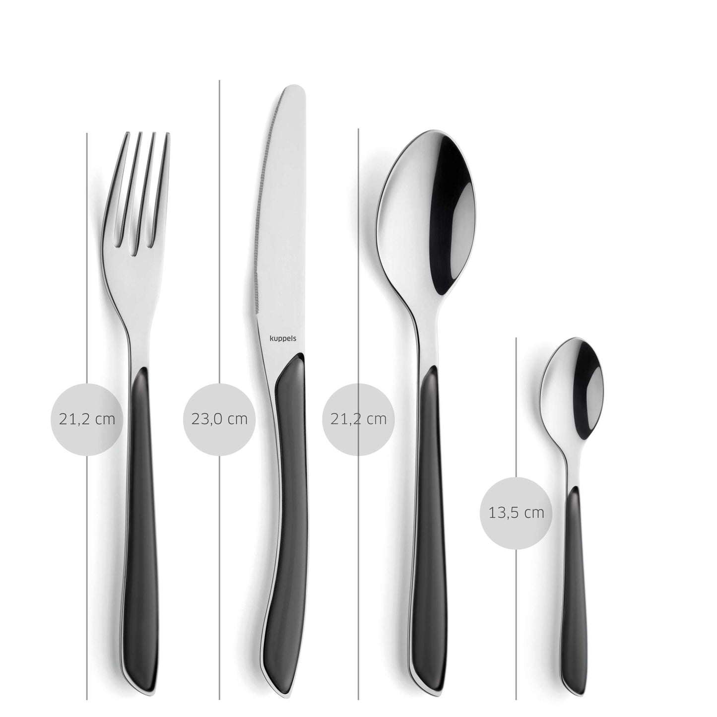 PRISMA cutlery set 24-piece slate grey