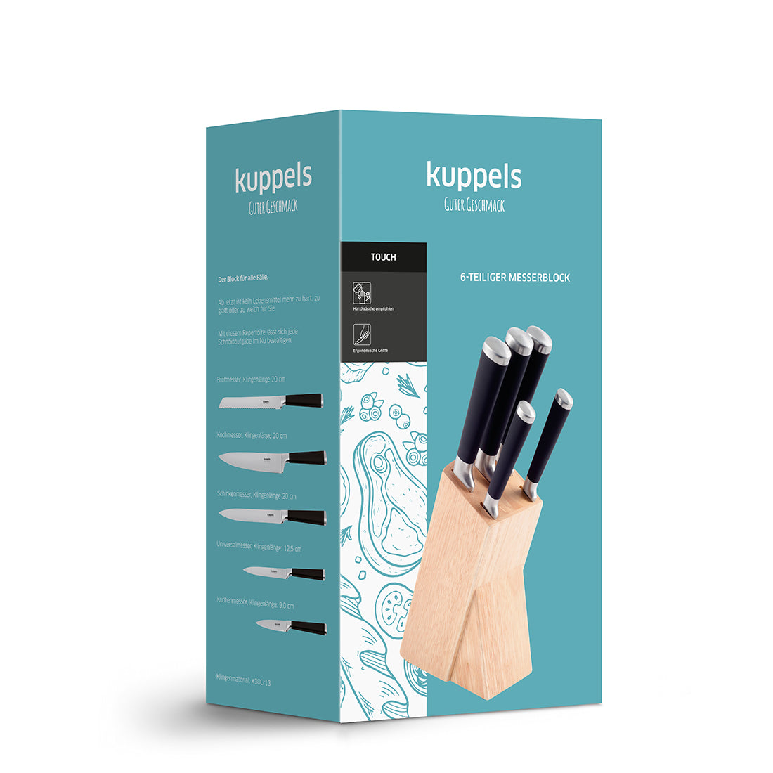 TOUCH Messerblock 5-teilig - kuppels-home.de
