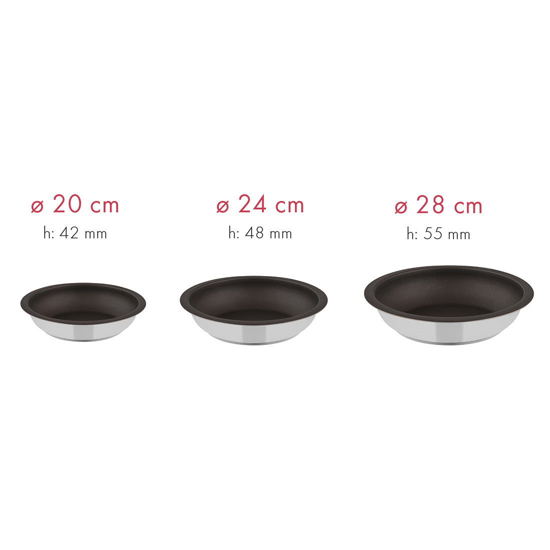 QUICK CLACK PRO Pfanne mit Beschichtung 28 cm silber - kuppels-home.de